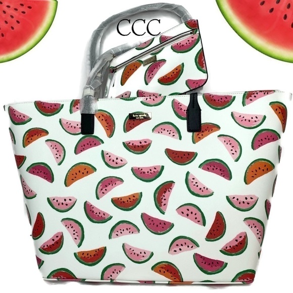 Kate Spade Watermelon 🍉 Large Tote & Wristlet Set - Picture 1 of 8
